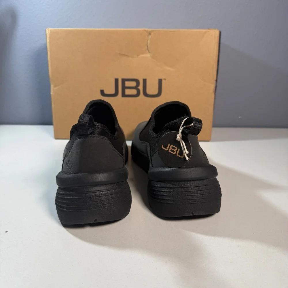 JBU Darren Slip On Sneakers Mens Size 8 Black NEW  Casual Athletic Shoes